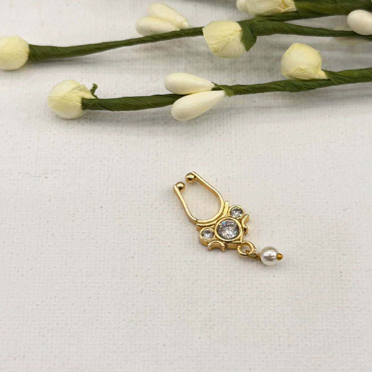 Septum Nose Ring With Pearl
