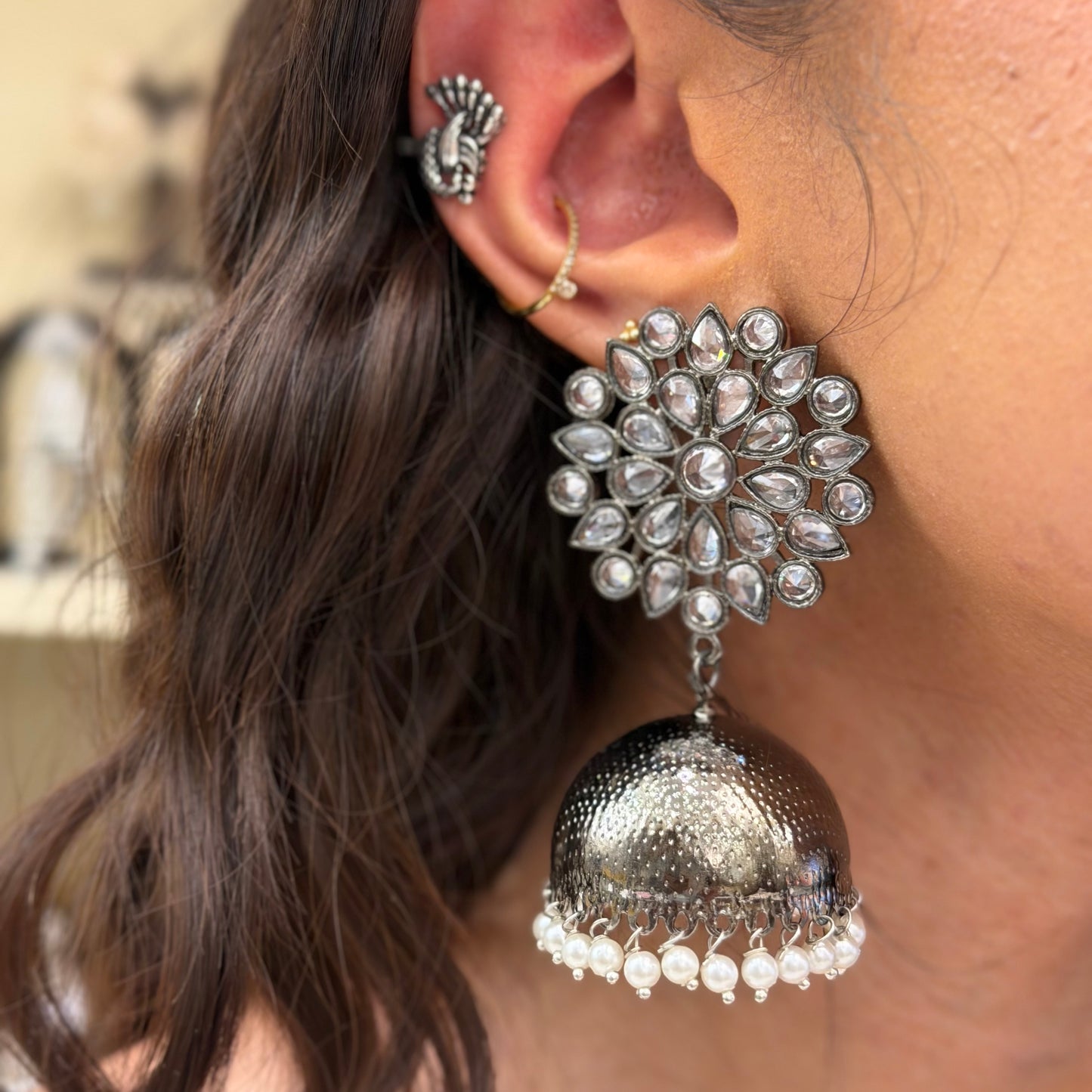 Oxidized Jhumkas