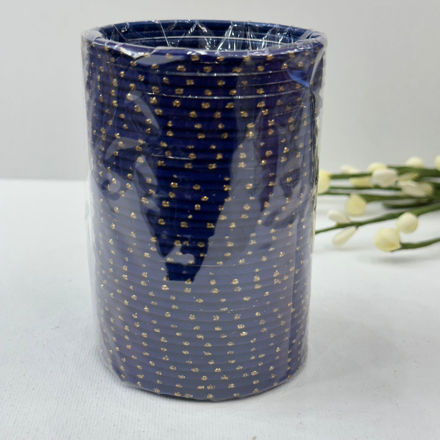 Gold Dotted Bangles - Matte Finish
