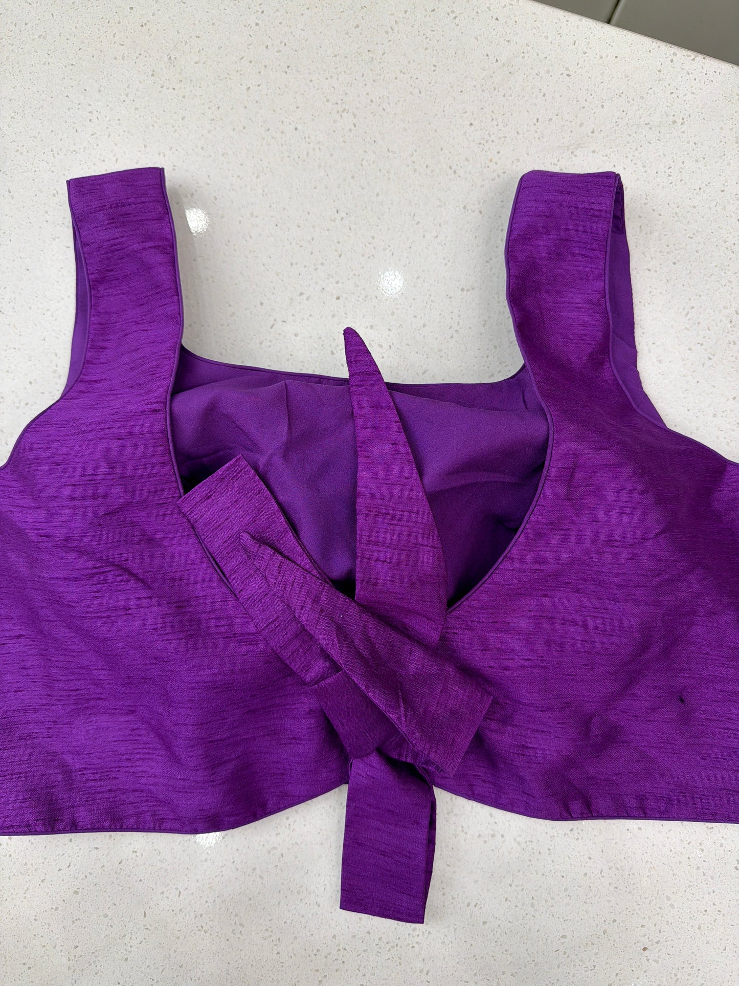 Sleeveless Bow Tie Blouse