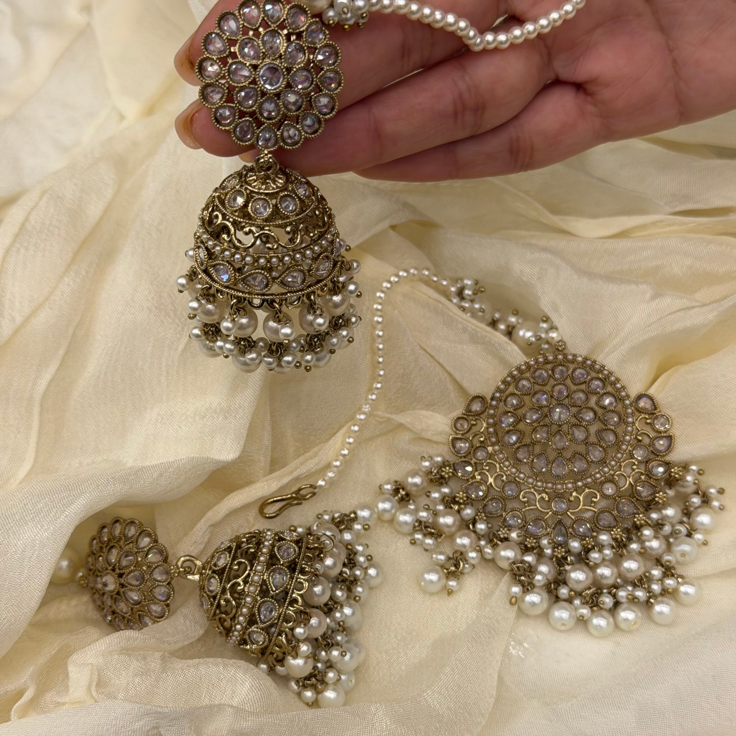 Designer Earrings with Tikka