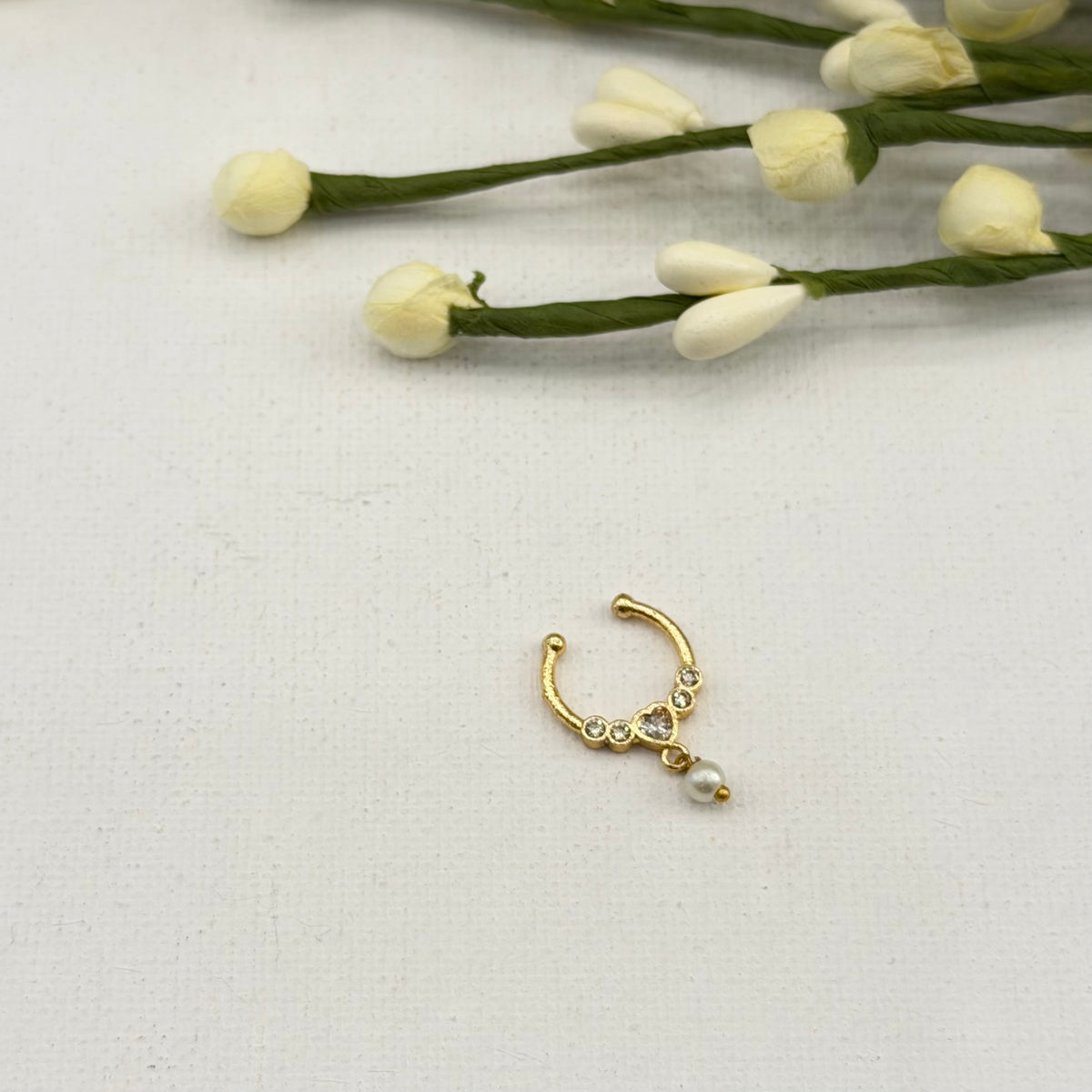 Septum Nose Ring With Pearl