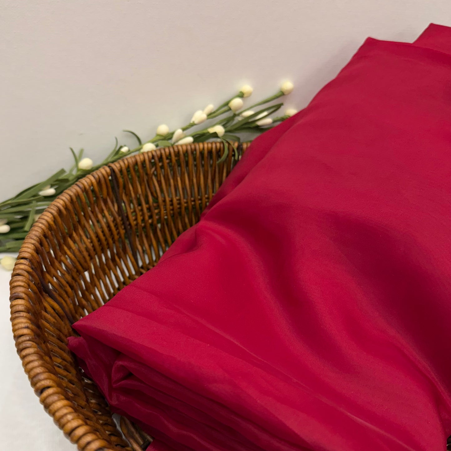 Plain Organza Saree