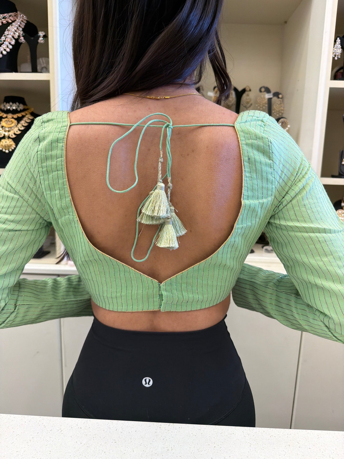 Light Green Full sleeve Blouse￼