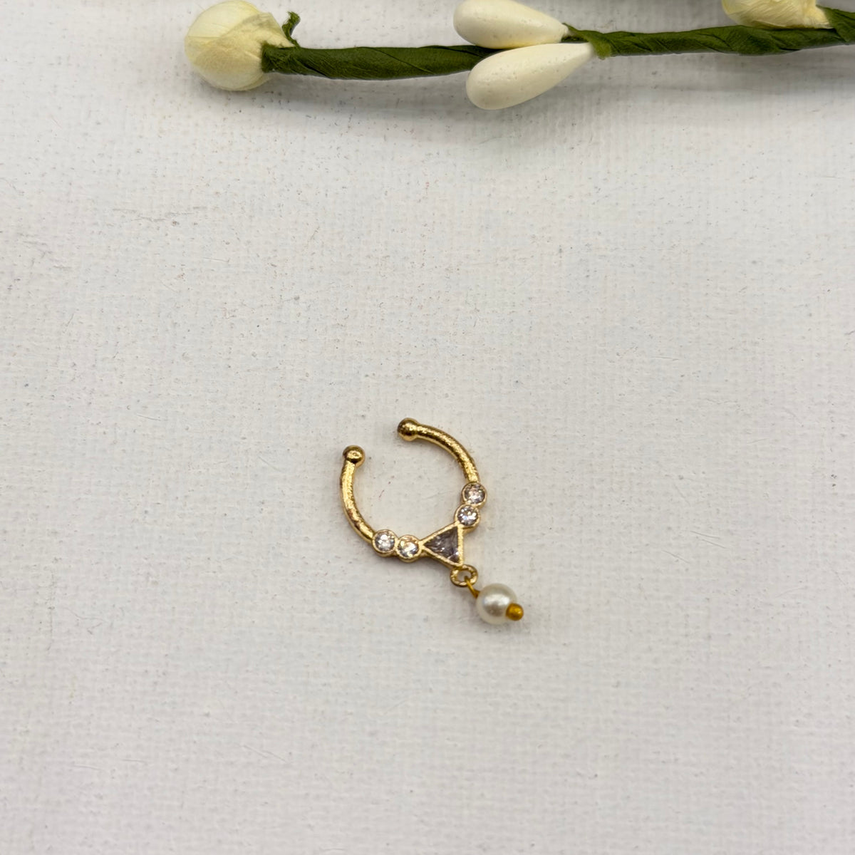 Septum Nose Ring With Pearl