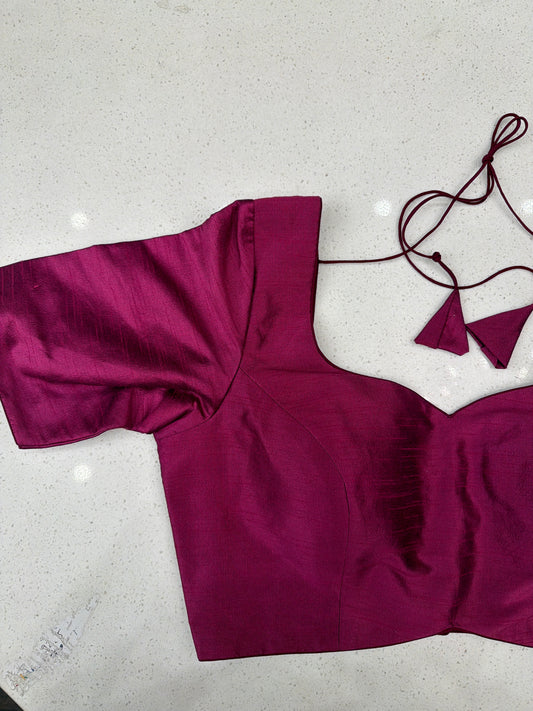 Sweetheart Elbow Sleeve Blouse