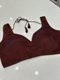 Dark Brown Sleeveless Blouse