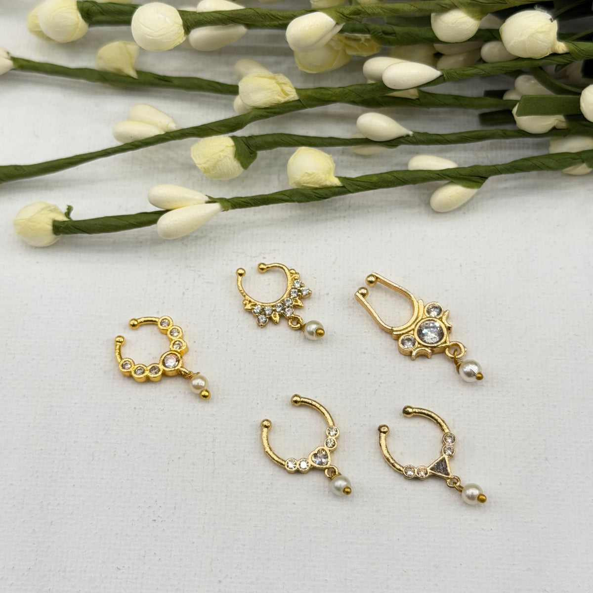 Septum Nose Ring With Pearl