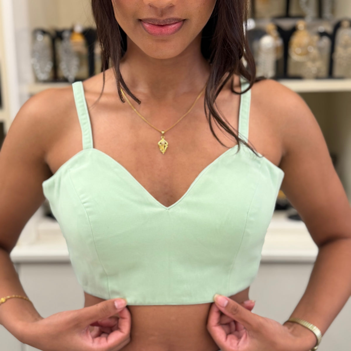 Plain Spaghetti Strap Blouse
