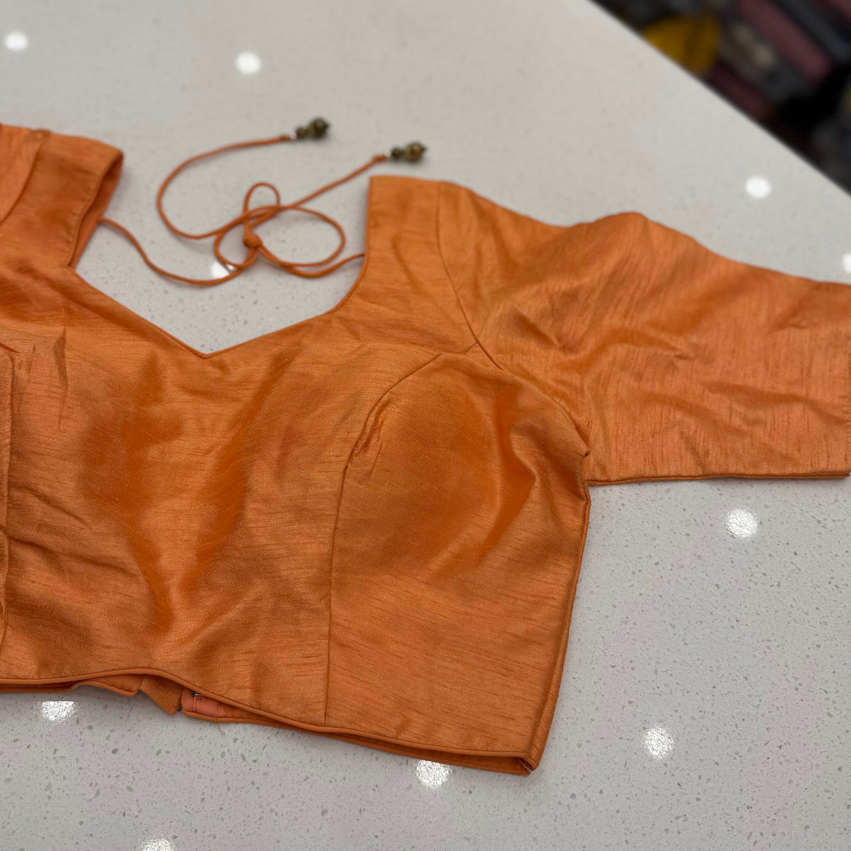 Sweetheart Elbow Sleeve Blouse