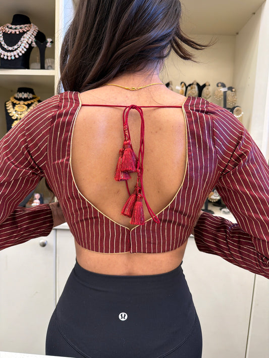 Maroon Full sleeve Blouse