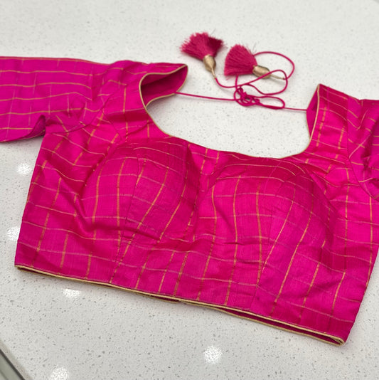 Pink Elbow length Blouse