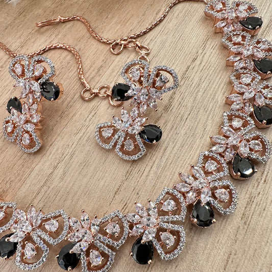 Black Rose Gold Necklace