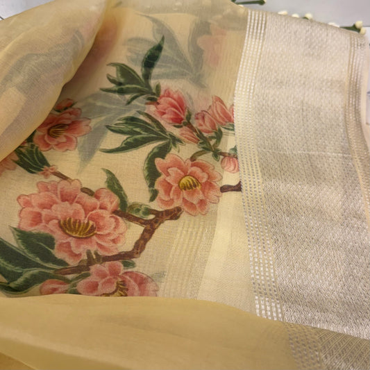 Floral Organza Saree