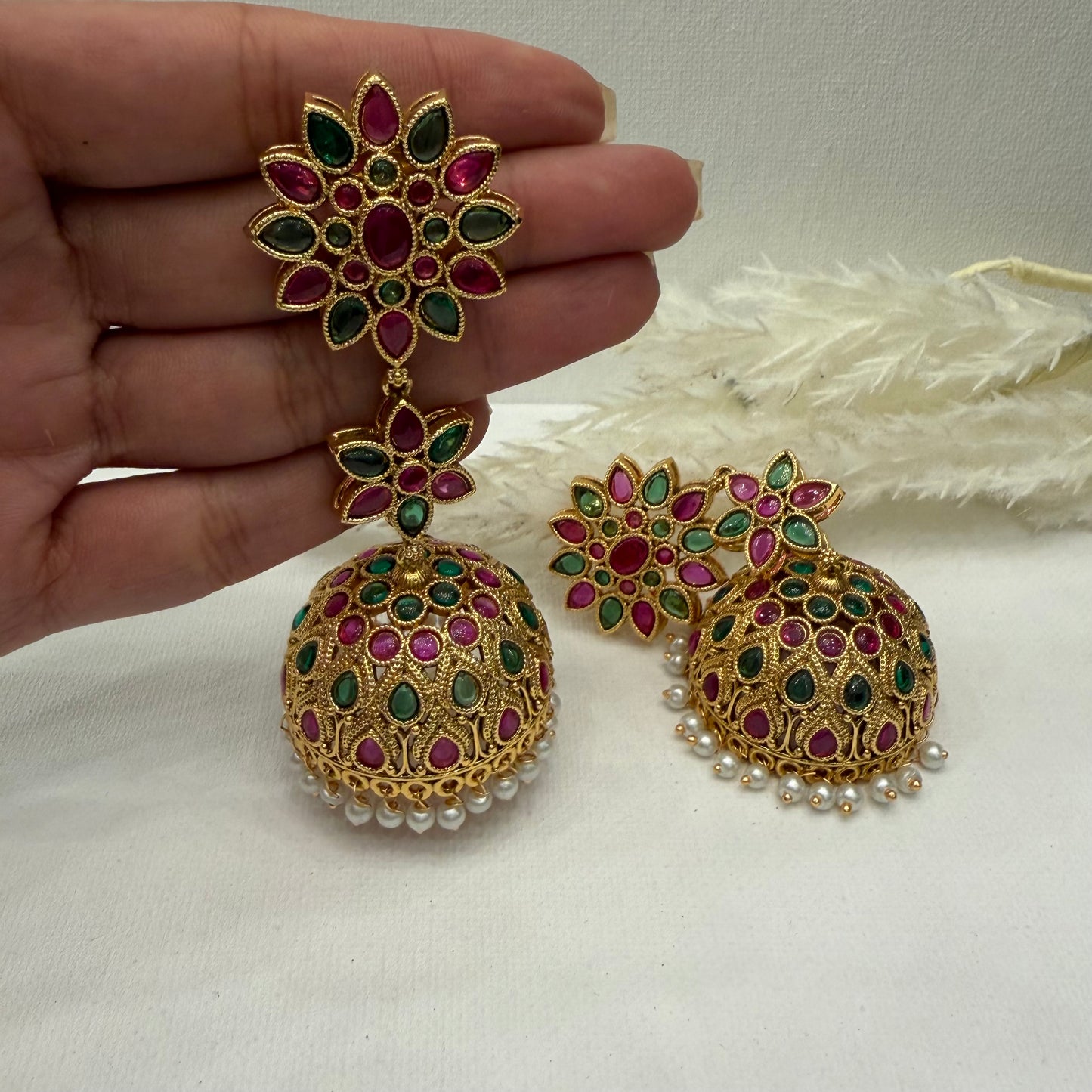 Kemp Ruby Green Earrings