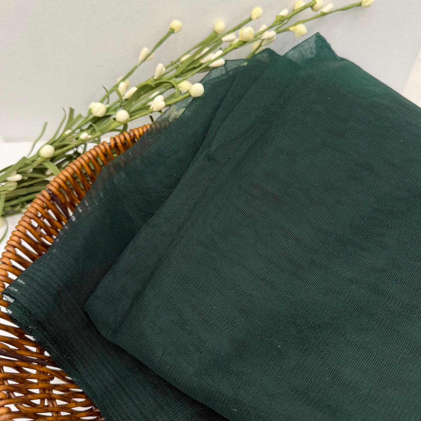 Plain Net Saree