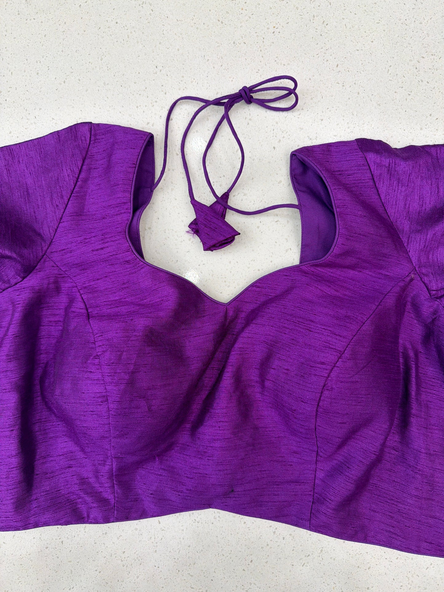 Sweetheart Elbow Sleeve Blouse