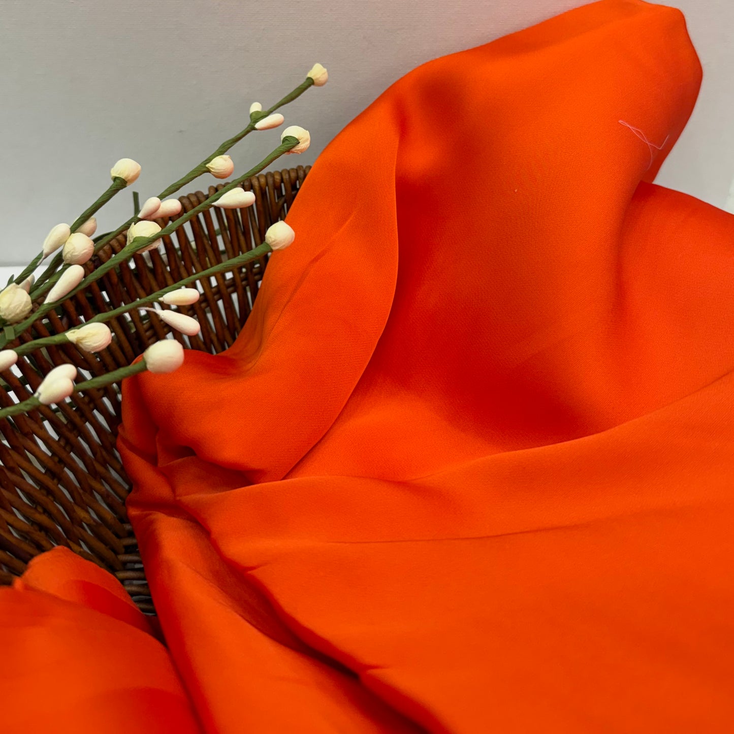 Plain Satin Saree