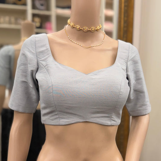 Sweetheart Elbow Sleeve Blouse
