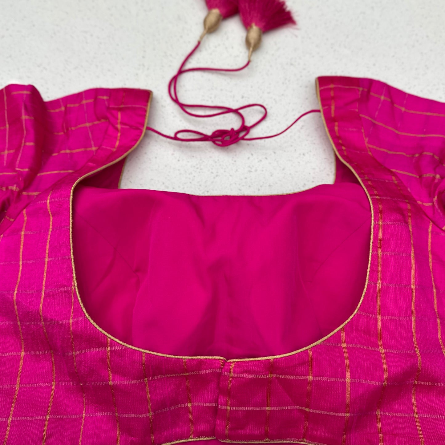 Pink Elbow length Blouse