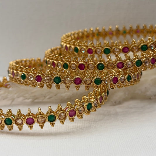 Kemp Ruby Green Bangles