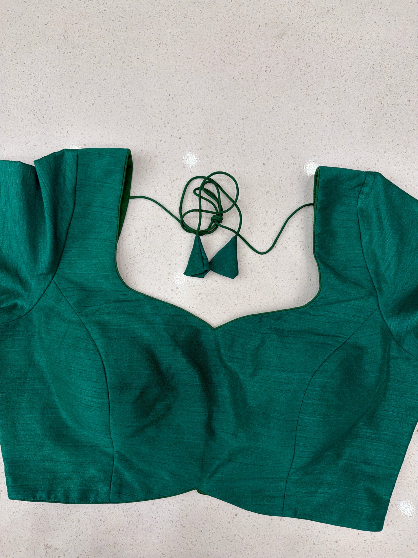 Sweetheart Elbow Sleeve Blouse