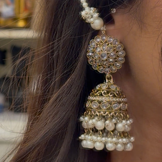Designer Earrings with Tikka