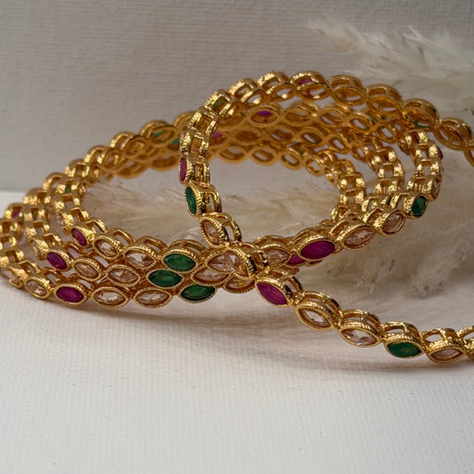 Kemp Ruby Green Bangles