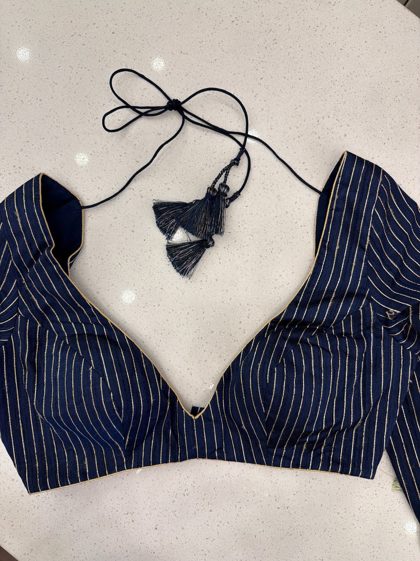 Navy Blue Full sleeve Blouse