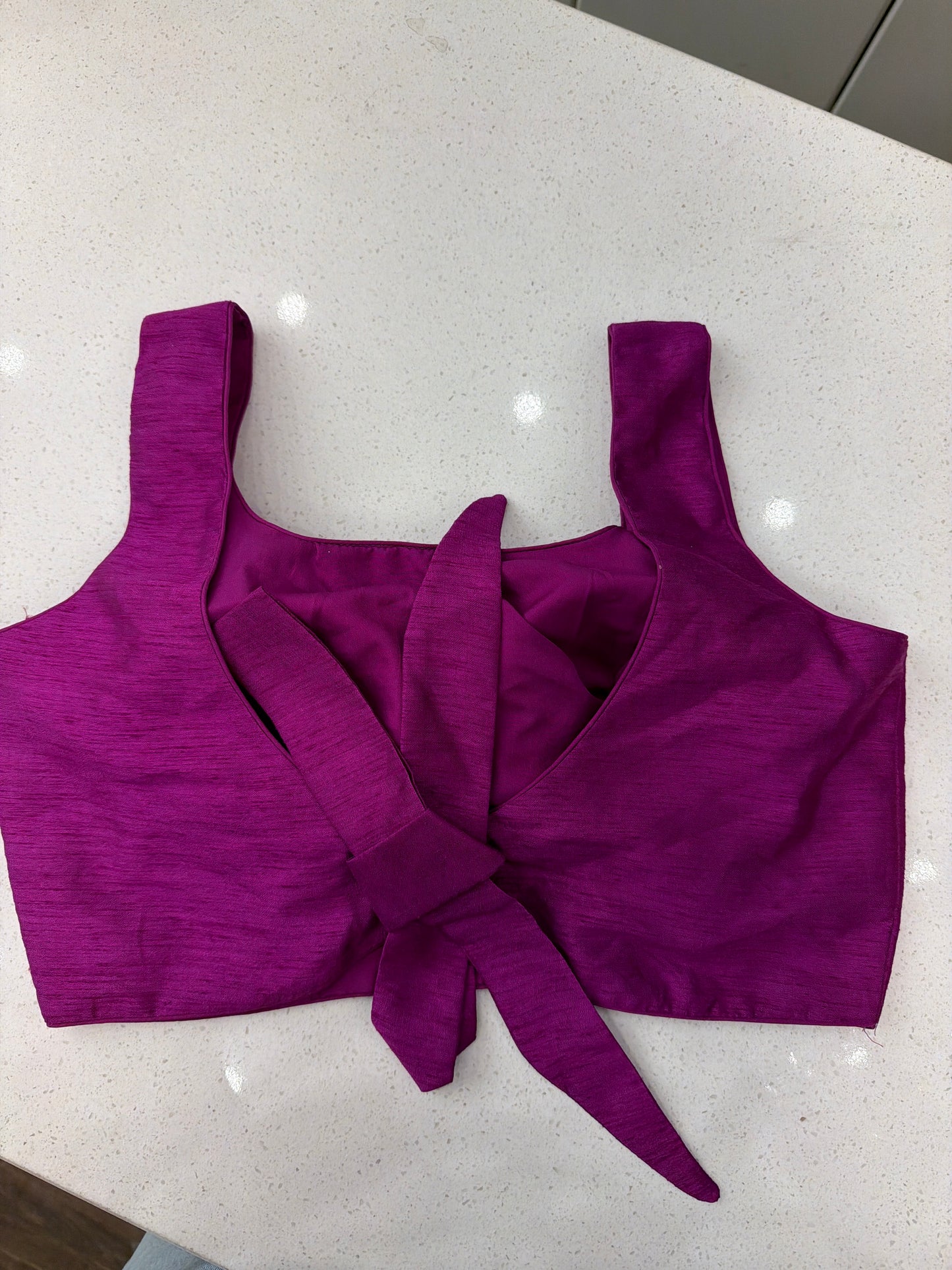 Sleeveless Bow Tie Blouse