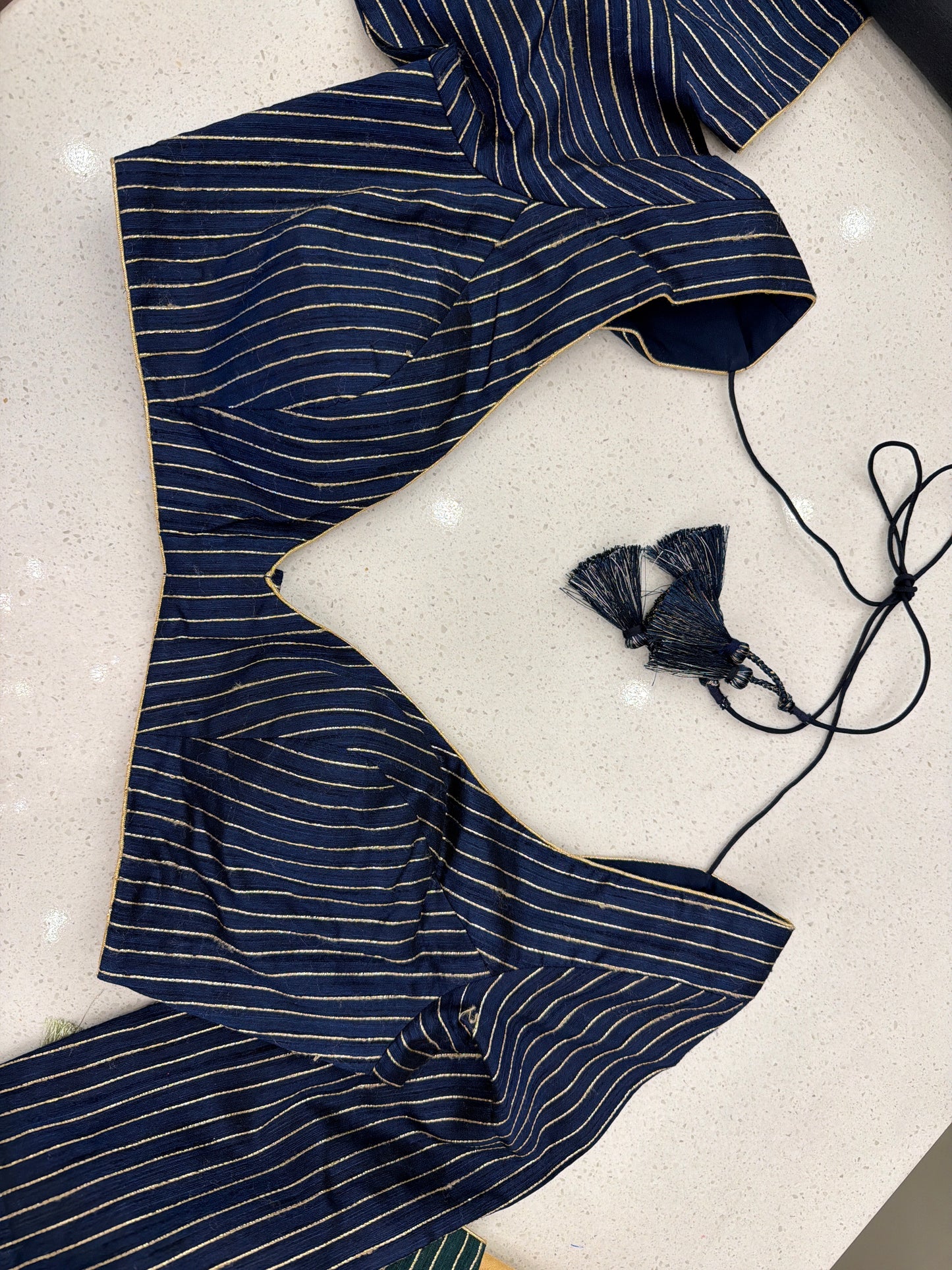 Navy Blue Full sleeve Blouse