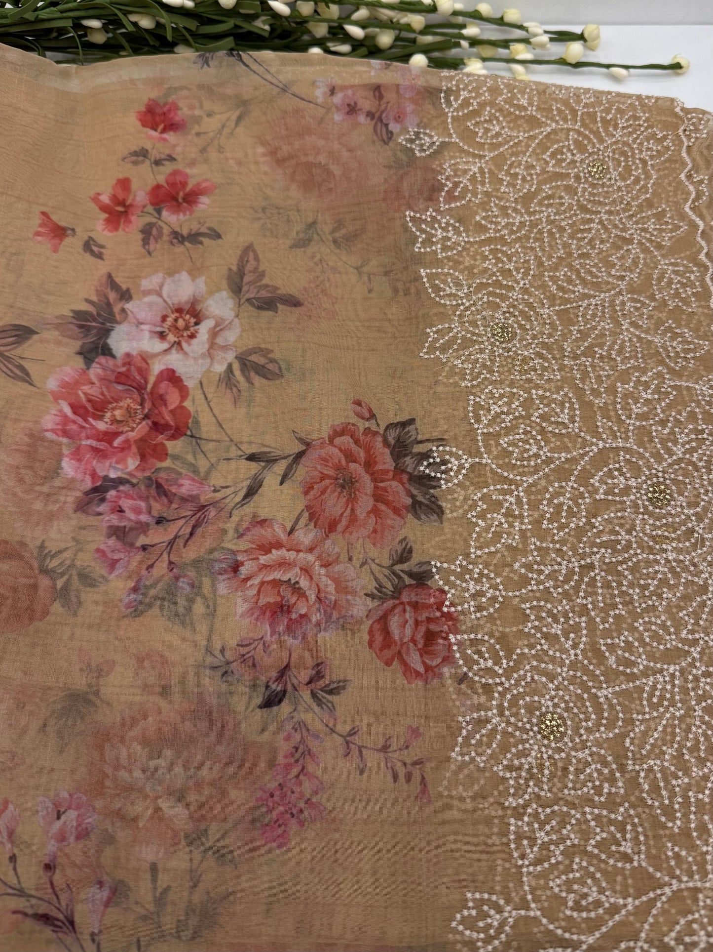 Floral Organza Saree