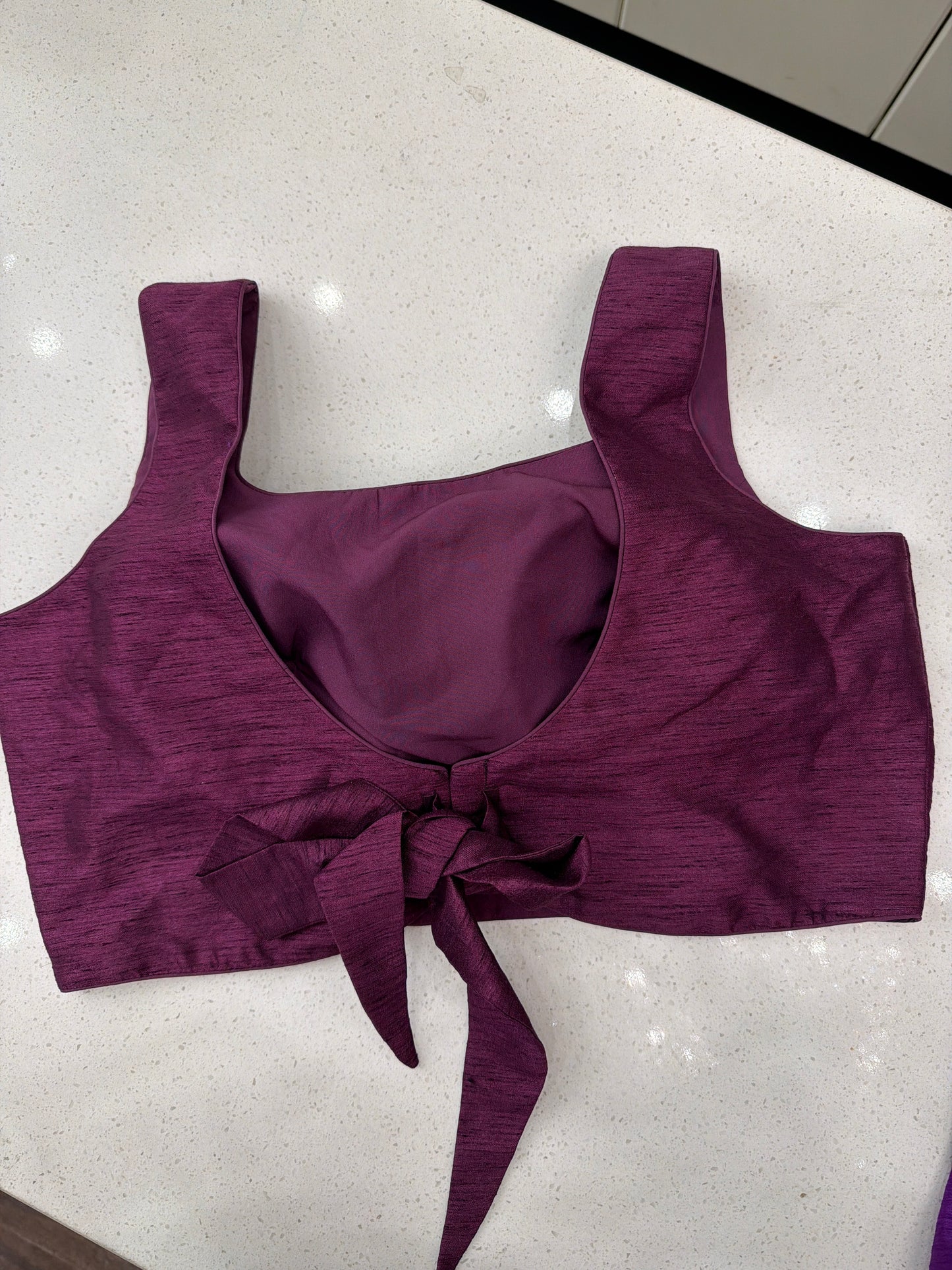 Sleeveless Bow Tie Blouse