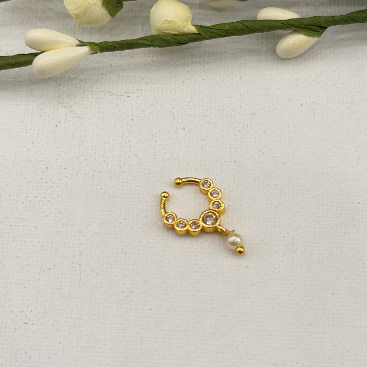 Septum Nose Ring With Pearl