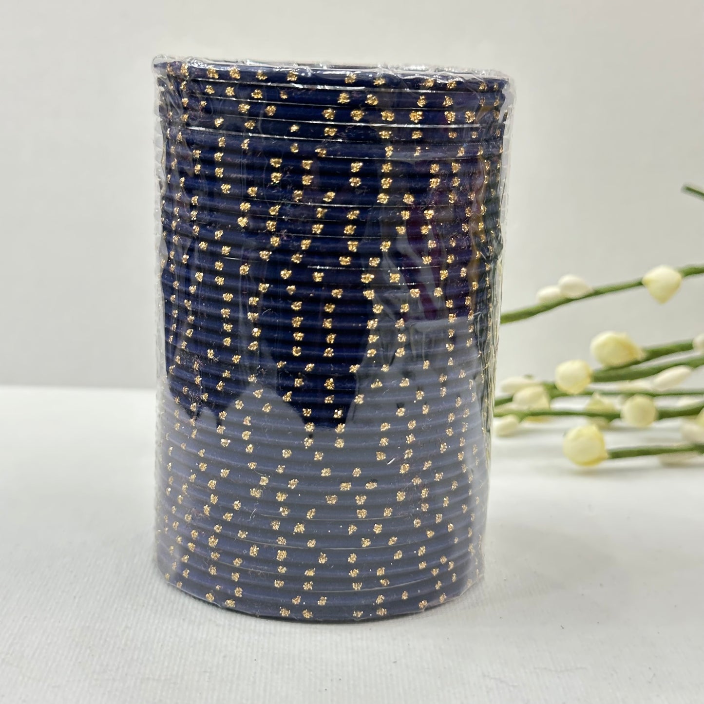 Kids Gold Dotted Bangles - Matte Finish