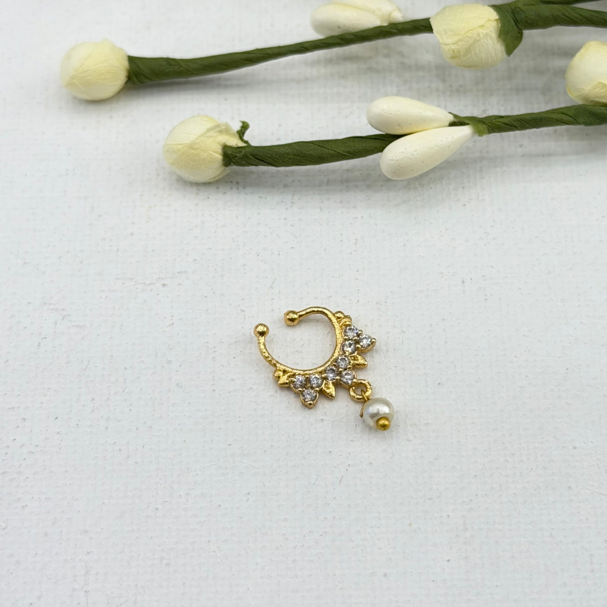 Septum Nose Ring With Pearl