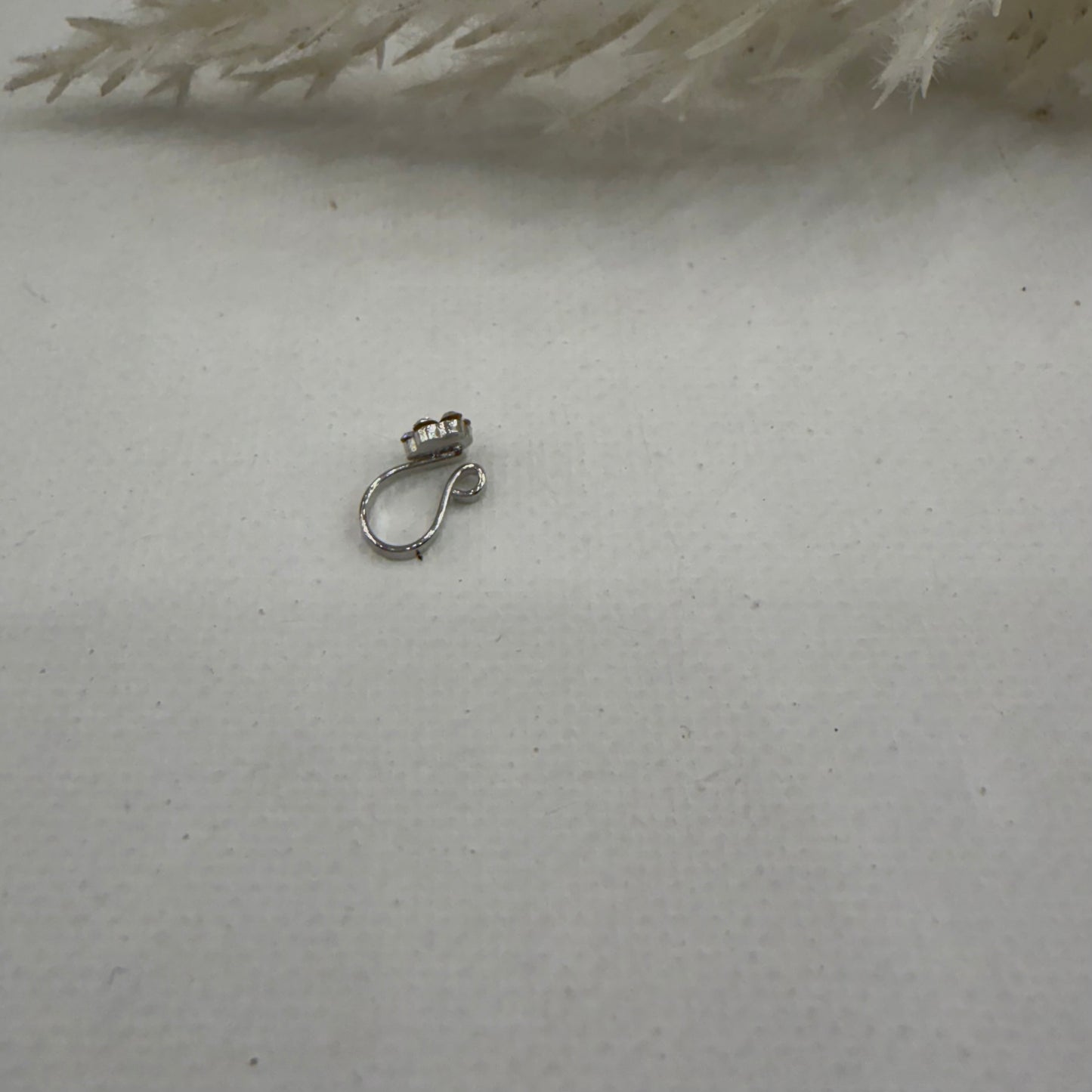 Silver Stone Nose Ring
