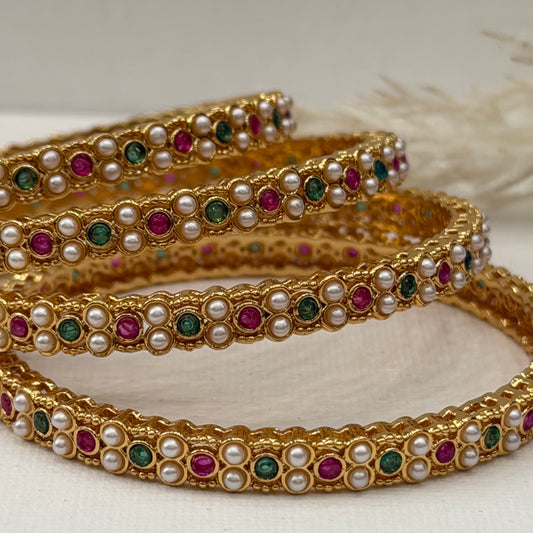 Kemp Ruby Green Bangles