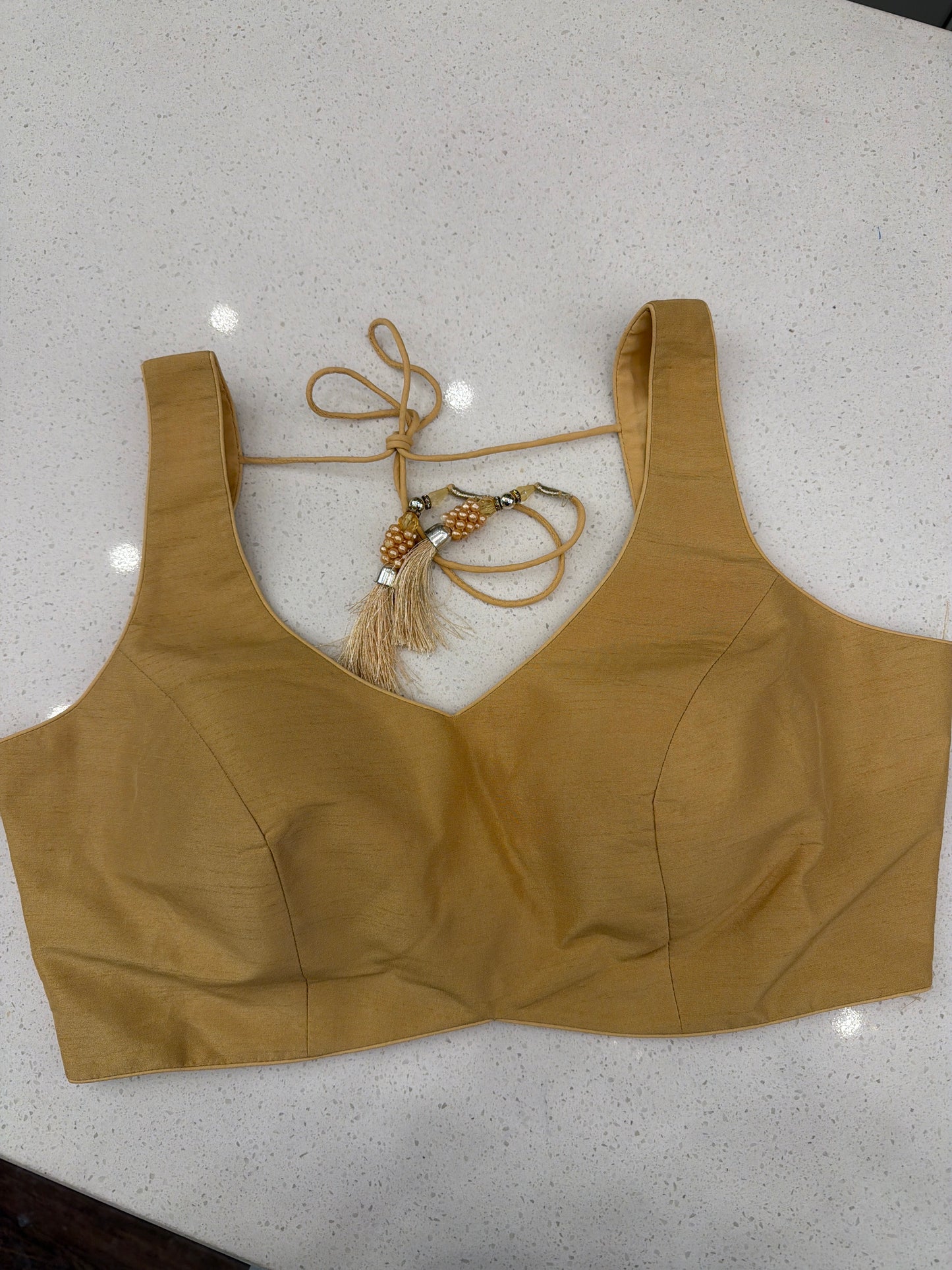 Gold Sleeveless Blouse