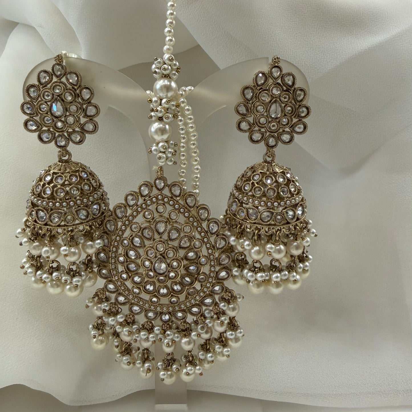 Designer Earrings with Tikka