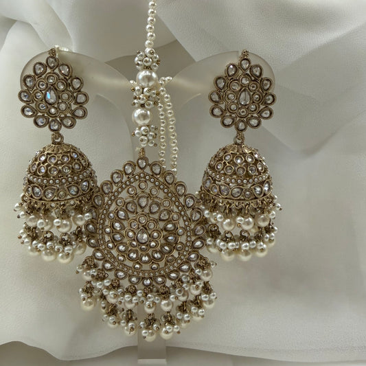 Designer Earrings with Tikka