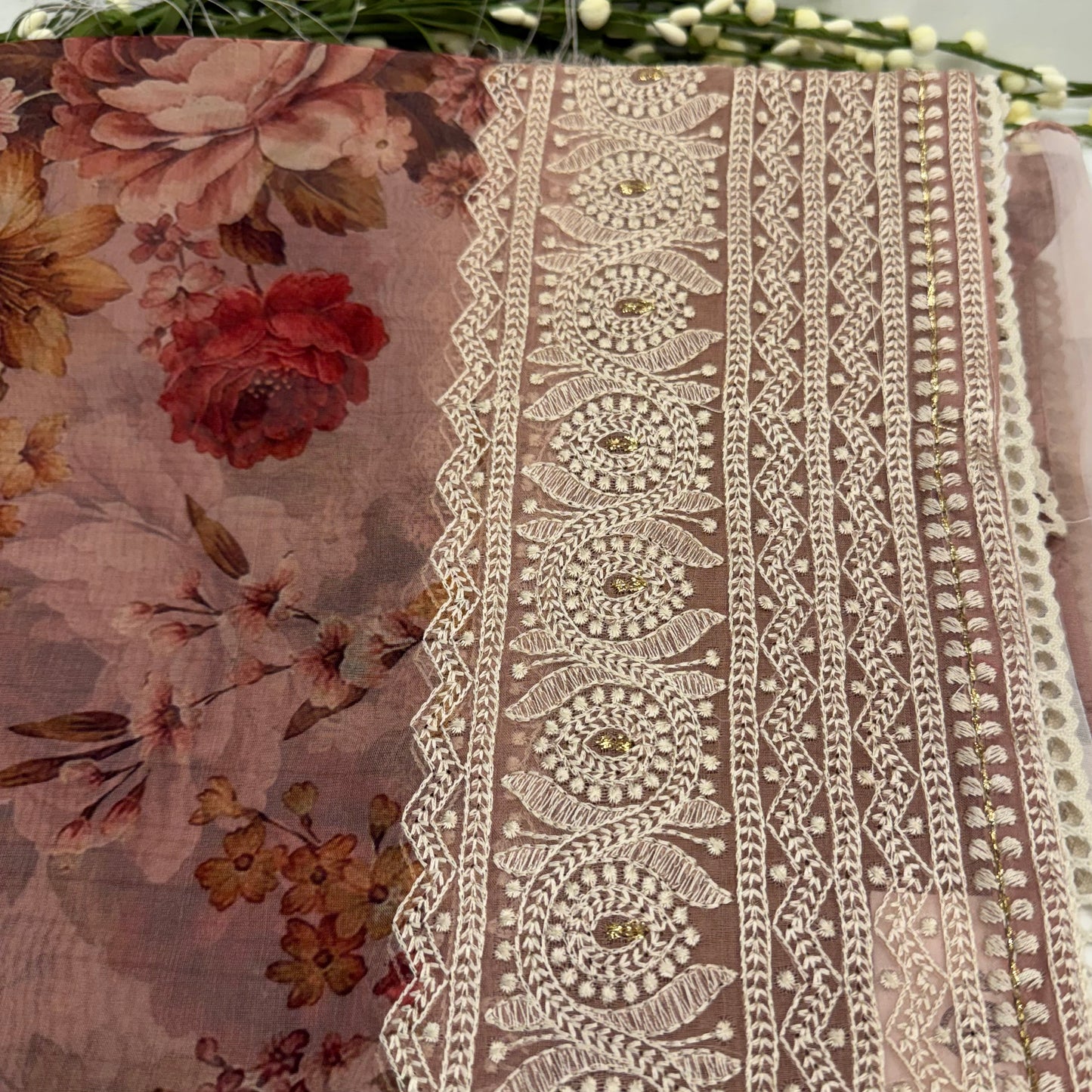 Floral Organza Saree