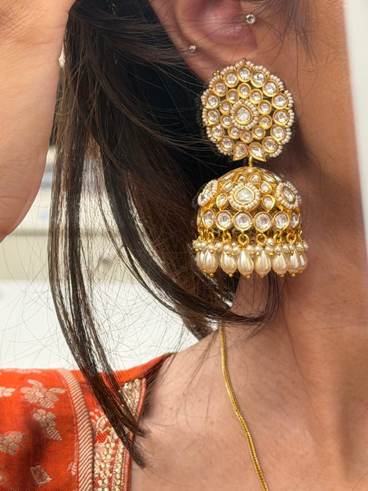 Bridal Kundan Jhumka Earrings