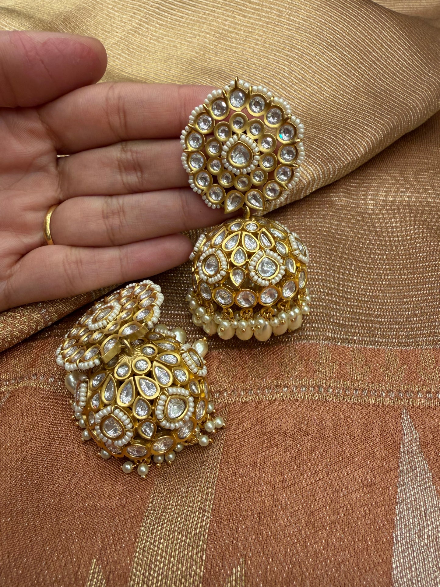 Bridal Kundan Jhumka Earrings