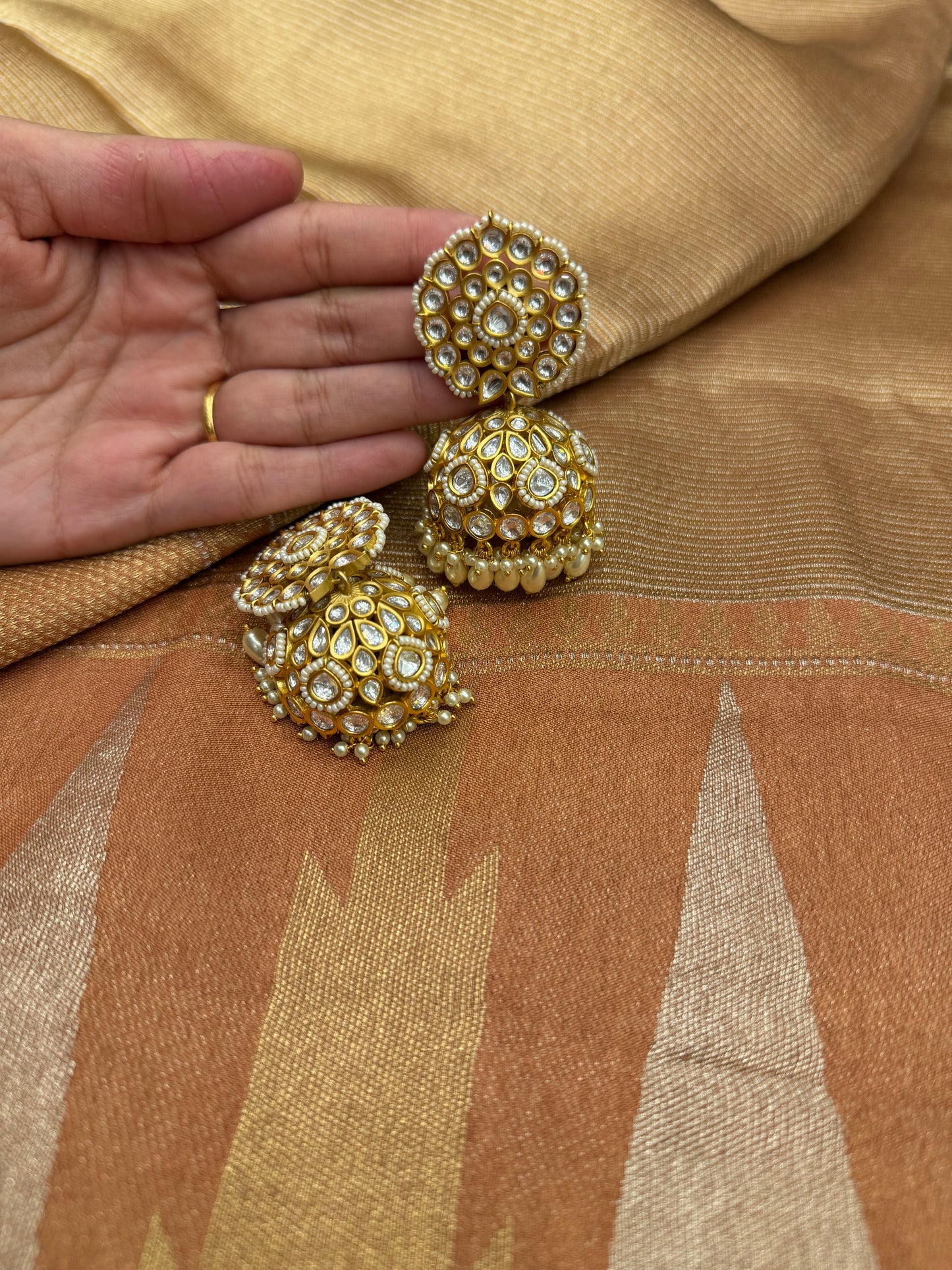 Bridal Kundan Jhumka Earrings