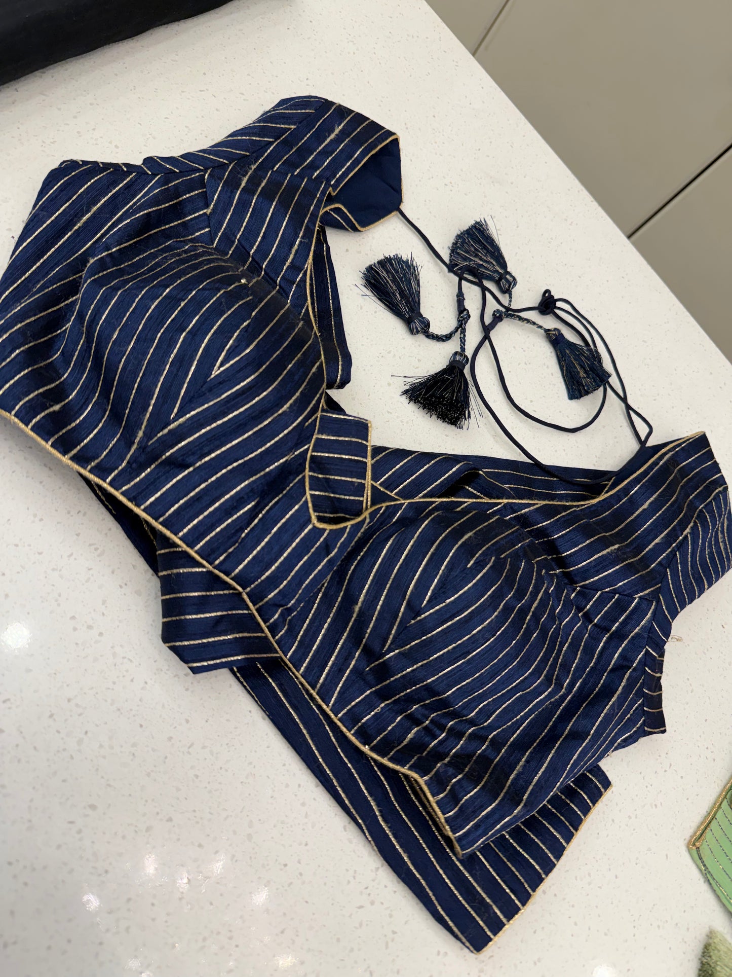 Navy Blue Full sleeve Blouse