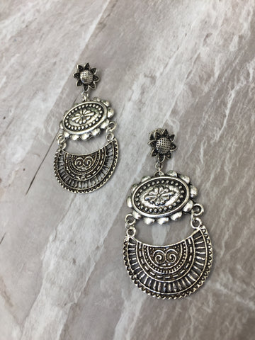 Silver earrings