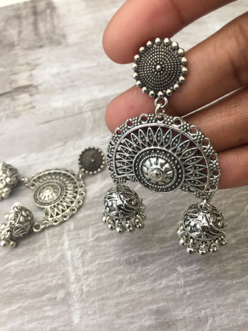 Silver earrings