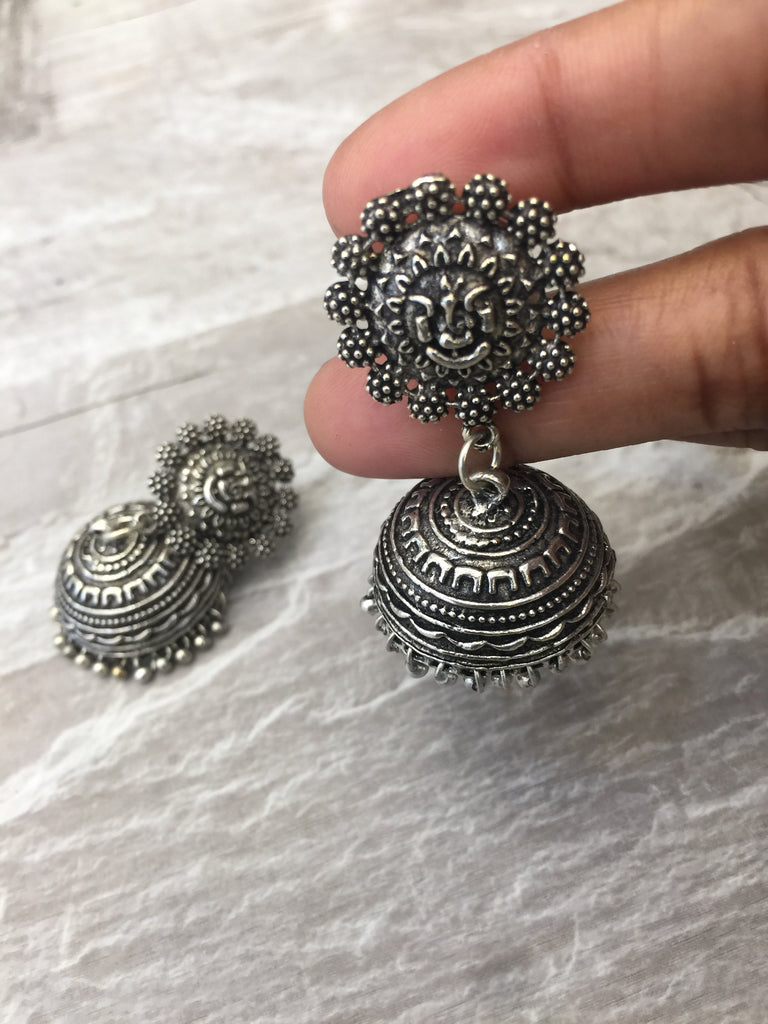 Silver jhumka