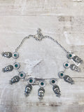 Oxidized silver necklace